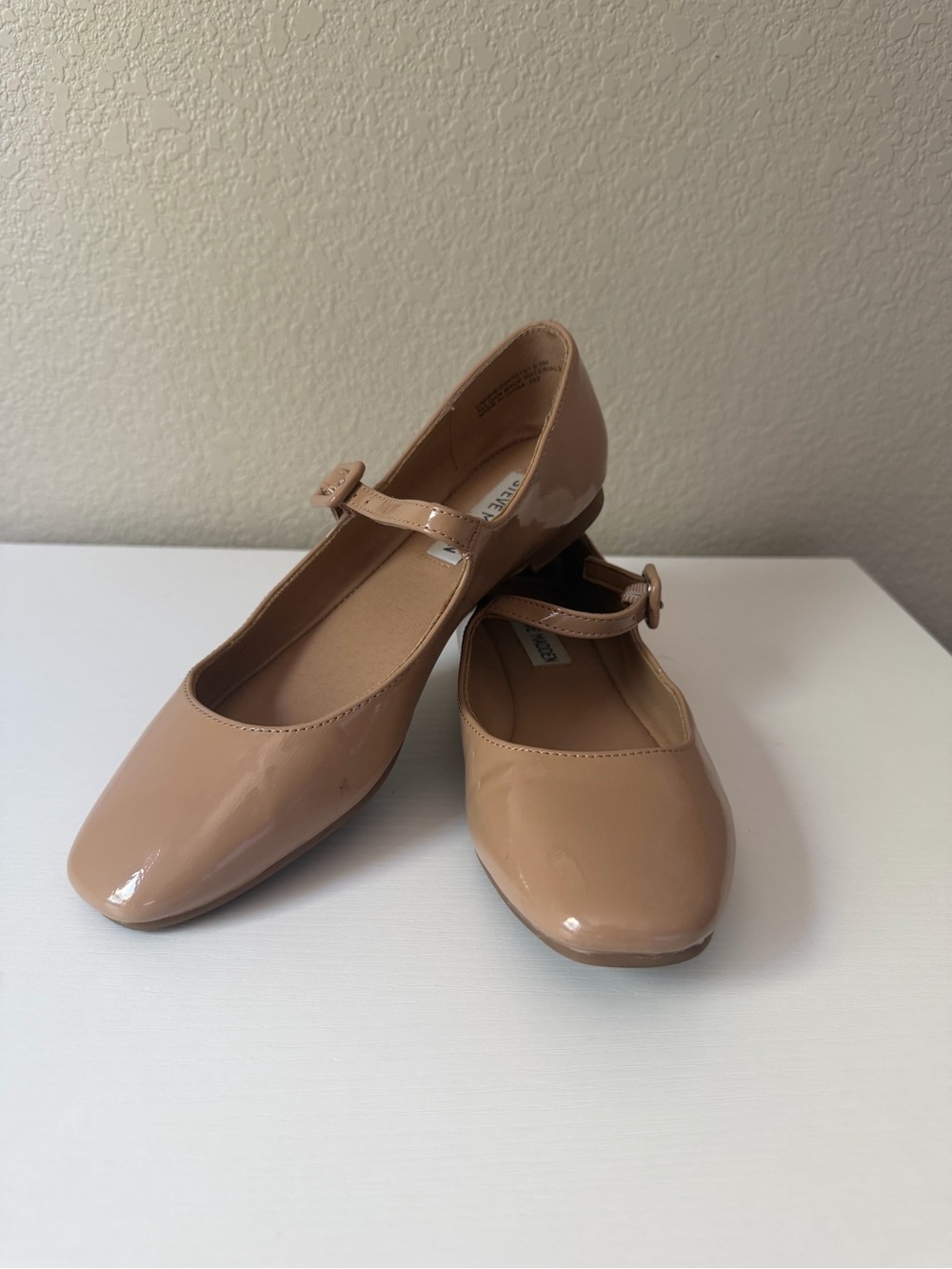 Steve Madden Nude Patent Mary Jane Flats